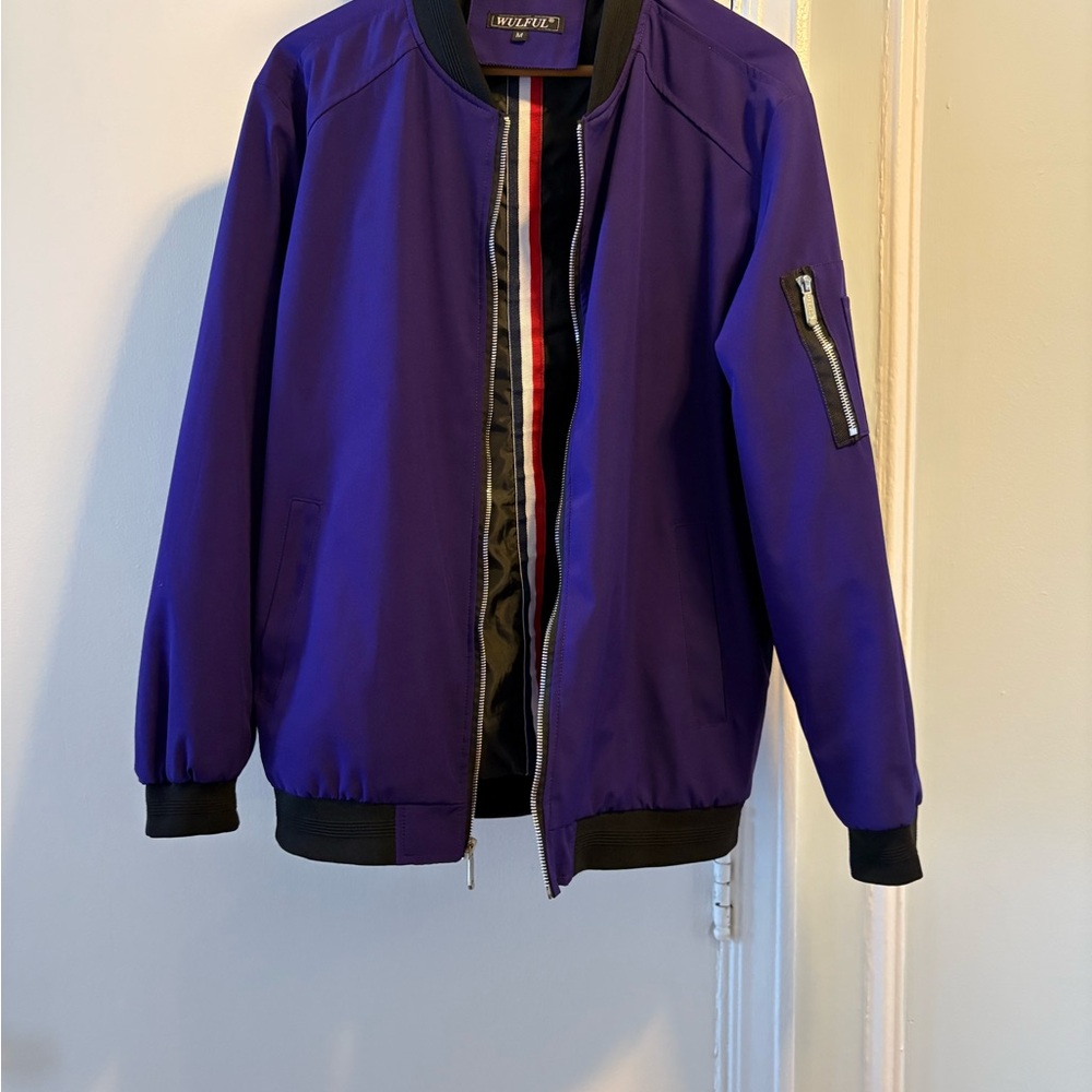 Men's Purple Bomber Jacket